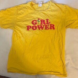 Yellow 'Girl Power' T-Shirt